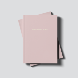 Light pink notebook "MOMENTS OF GENIUS"